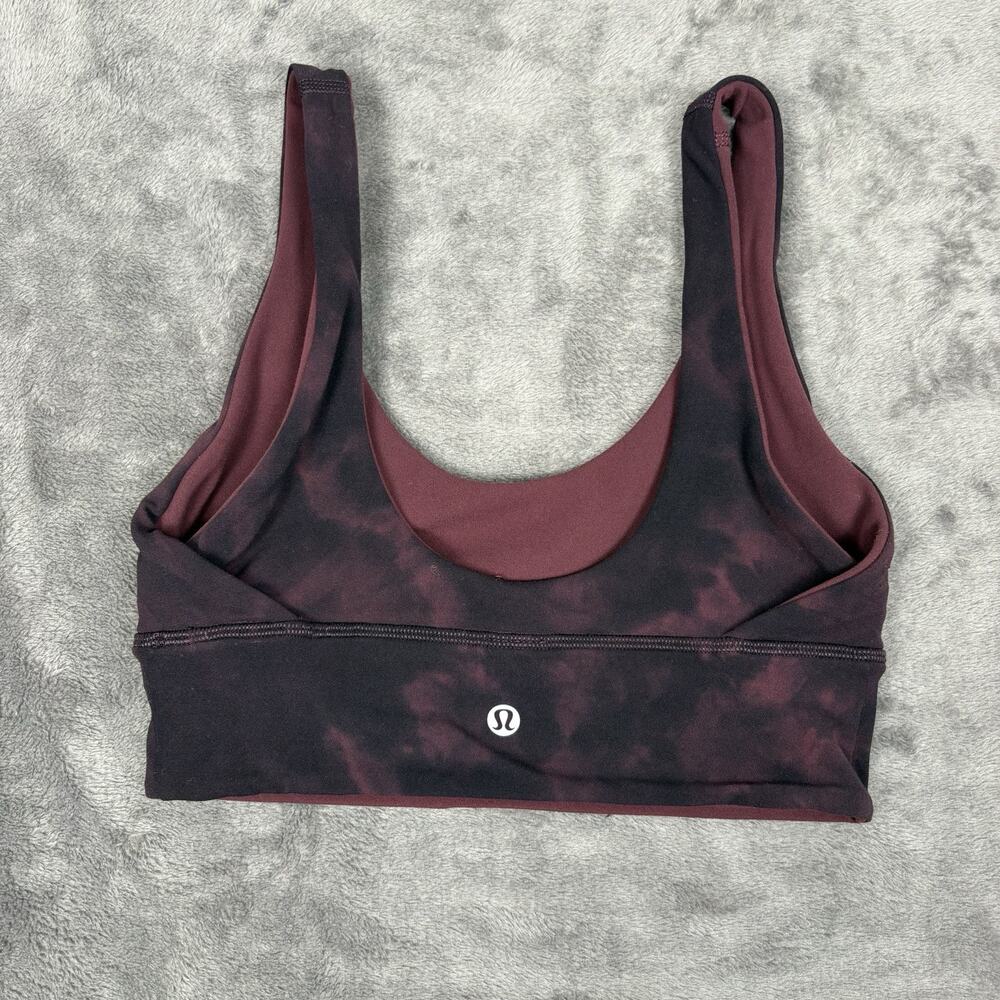 Lululemon Women's‎ Reversible Maroon and Black Camo Bra Size 4 - Picture 4 of 5